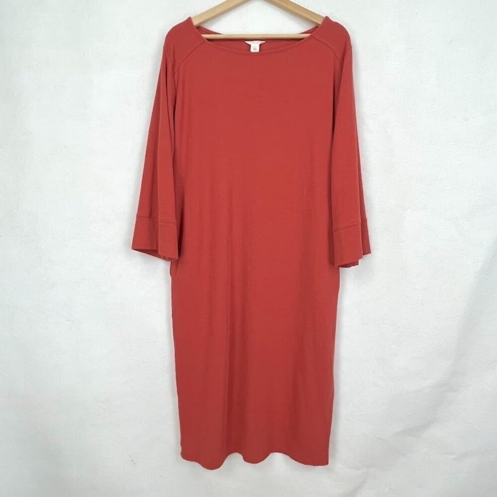 Caslon Long Shift Dress Comfort Cotton Academia Minimalist Preppy Oversized M